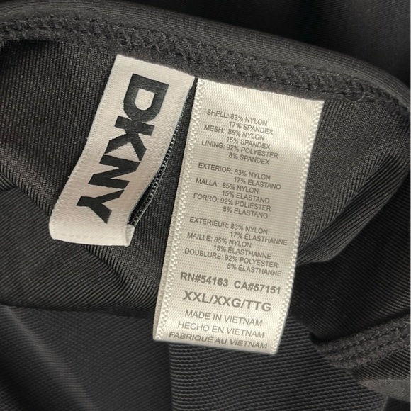 DKNY Ruffle-Trim One-Piece Swimsuit Size XXL Black Tummy Control Modest Pool - Picture 10 of 14